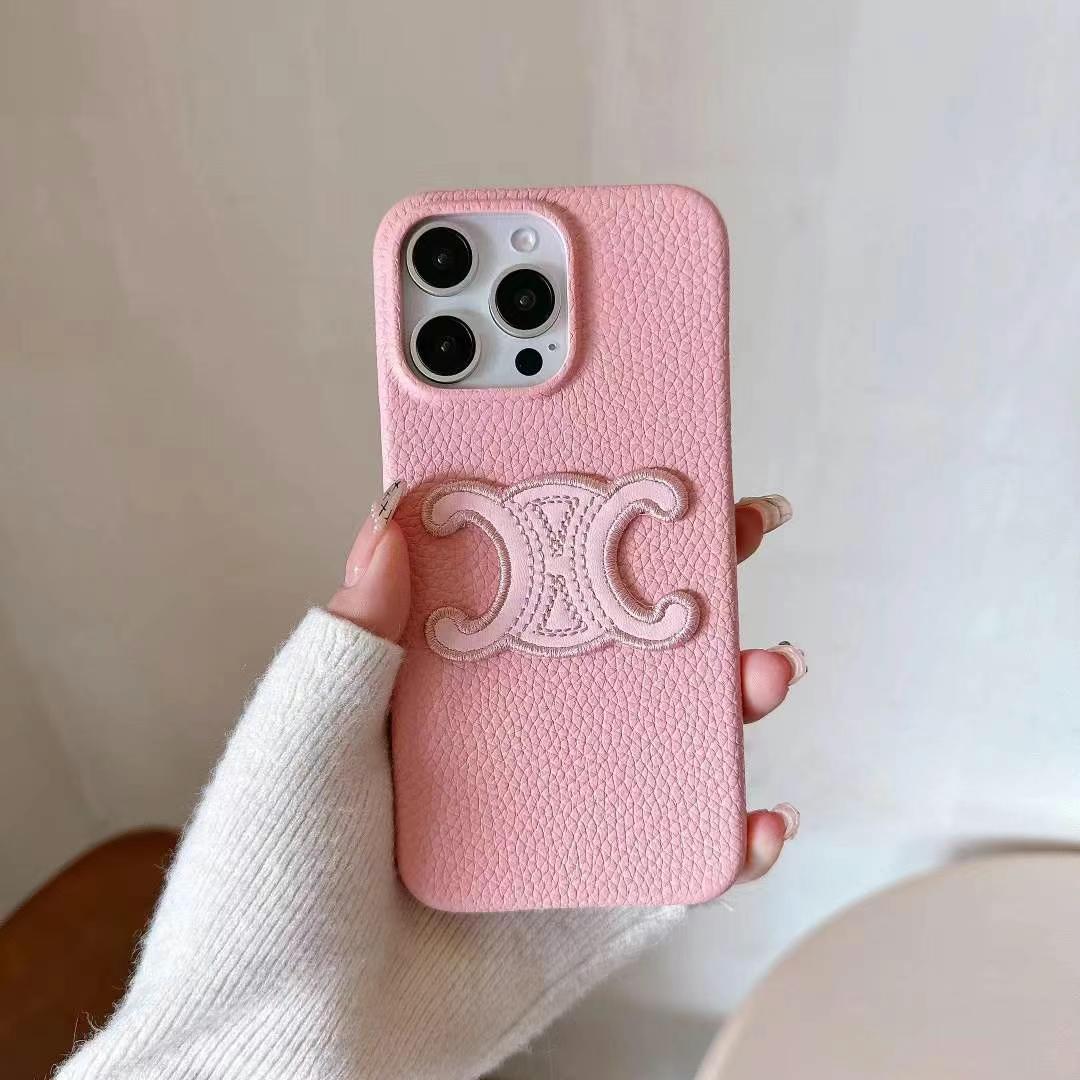 CHANEL款簡約LOGO手機殼(無背帶)-超個性手機殼,專櫃皮質製作,不與地攤貨比較!