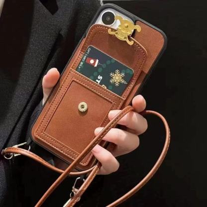 Celine·賽琳斜跨卡包（帶專櫃背帶）-美觀與使用結合！ 專櫃皮質製作，不與地攤貨比較！