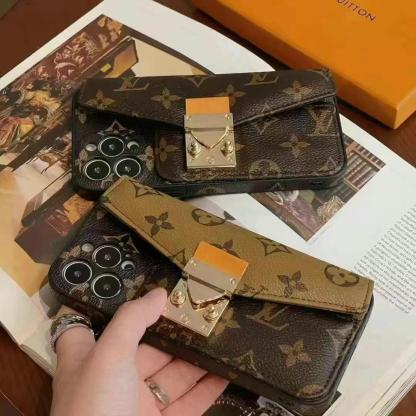 [Copy]LV路易斯威登側卡扣手機卡包（帶背帶）-美觀與使用結合！ 專櫃皮質製作，不與地攤貨比較！