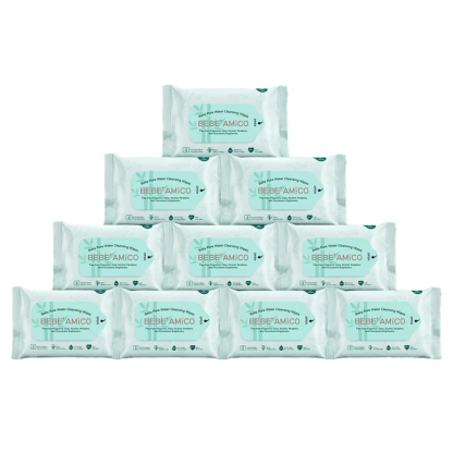 Baby Pure Water Cleansing Wipes - 100% Bamboo Fibre (10pcs/pk)[Exp: July 2029]