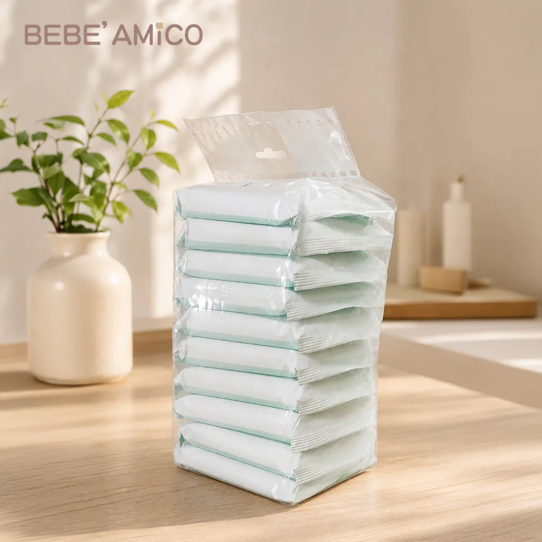 Baby Pure Water Cleansing Wipes - 100% Bamboo Fibre (10pcs/pk)[Exp: July 2029]