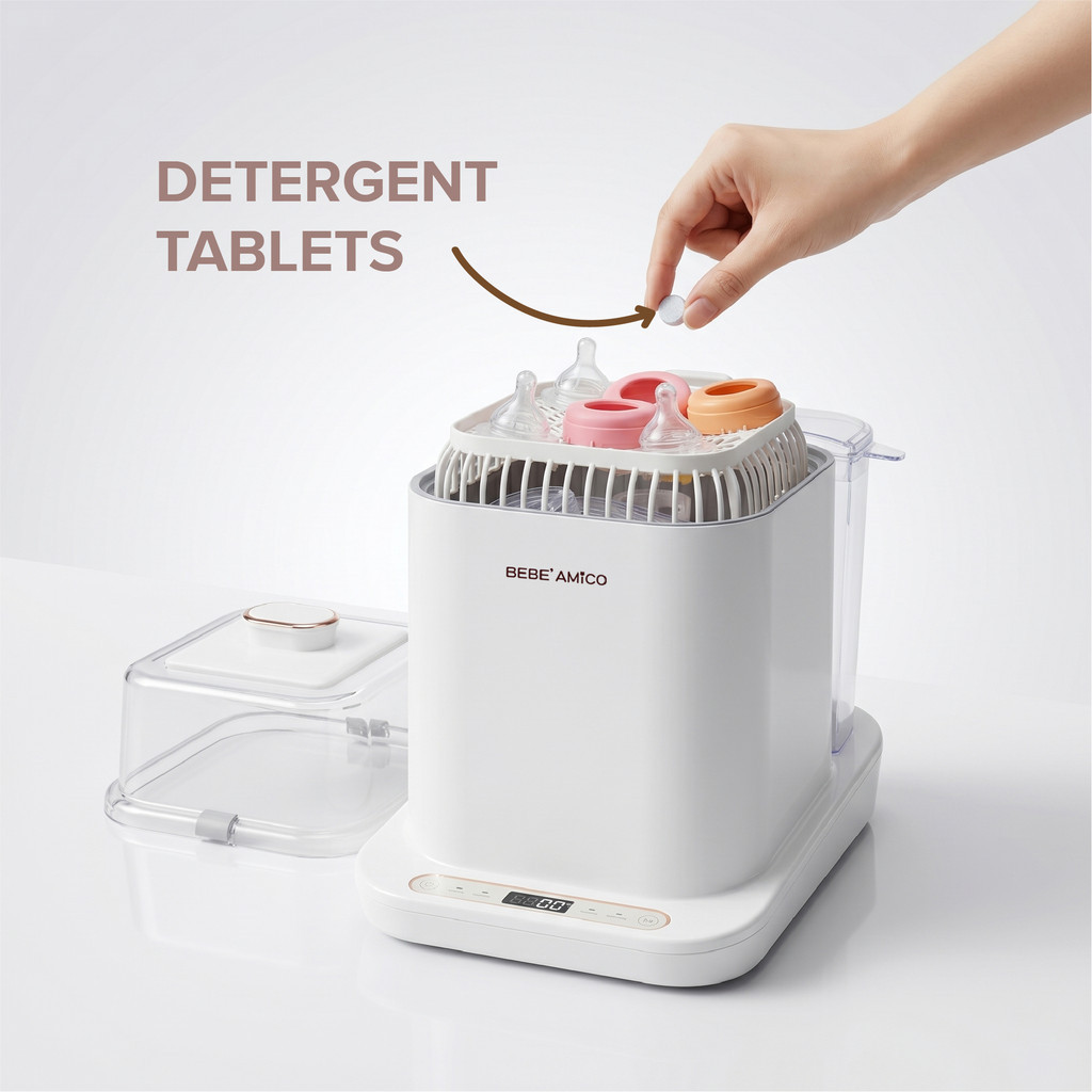 [Bundle Set] Smart 4-in-1 Bottle Washing Machine & Portable Water Warmer 350ml Combo Set