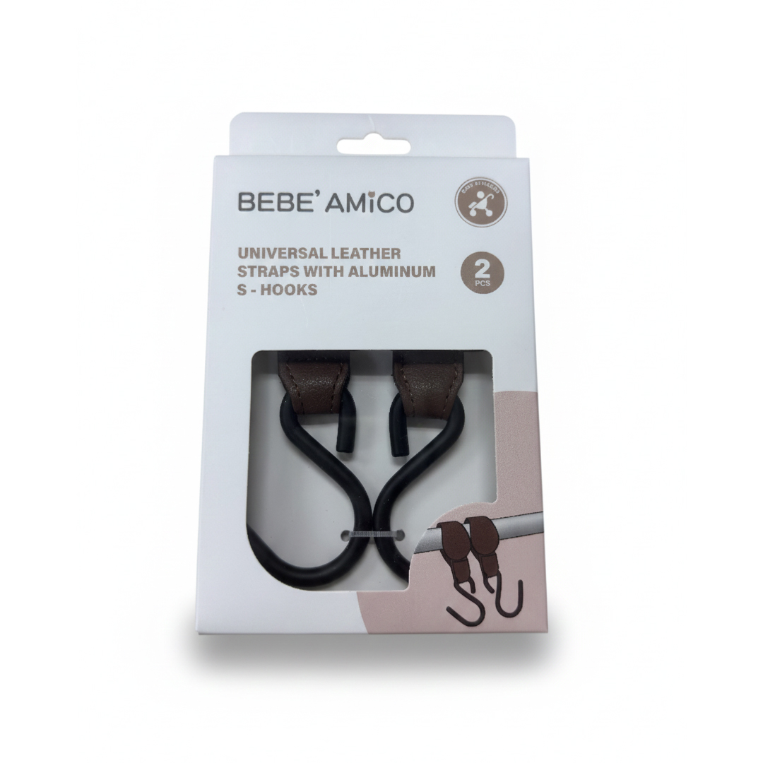 Bebe Amico Universal Leather Stroller Hooks