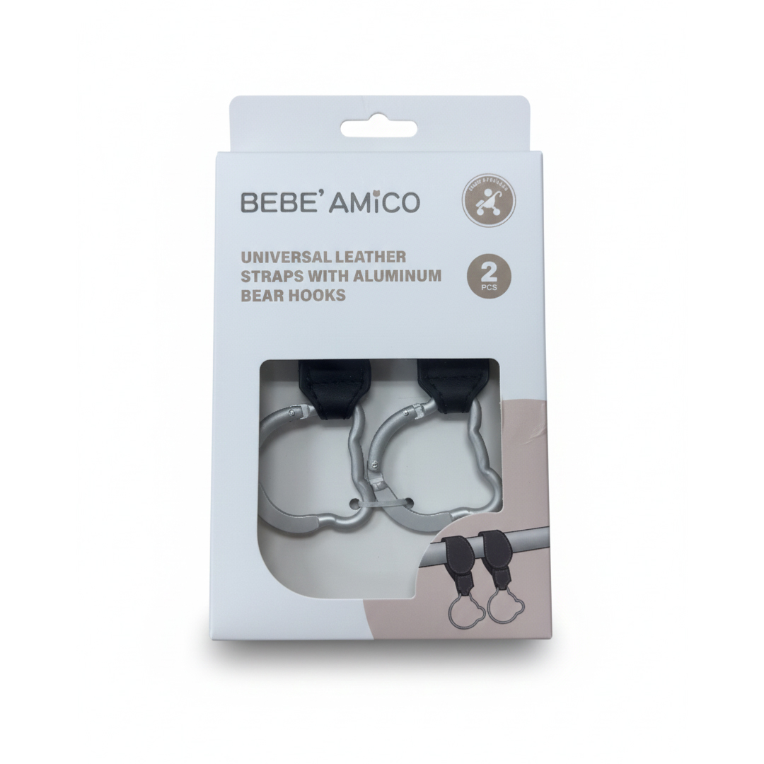 Bebe Amico Universal Leather Stroller Hooks