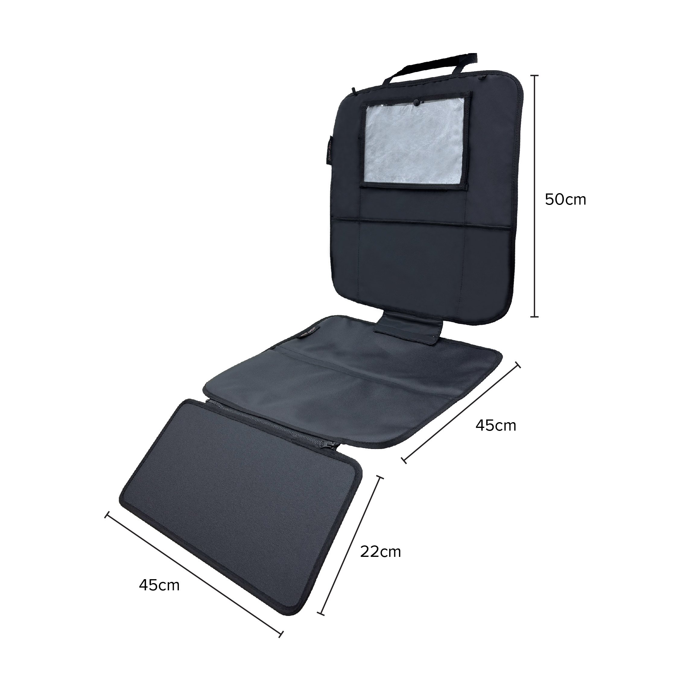 4-in-1 Car Seat Protector with Footrest & Tablet Holder