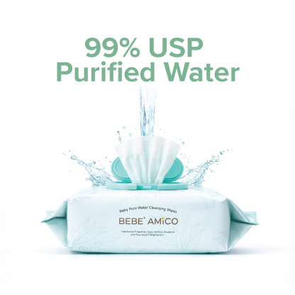 Baby Pure Water Cleansing Wipes - 100% Bamboo Fibre (80pcs/pk)[Exp: Oct 2027]