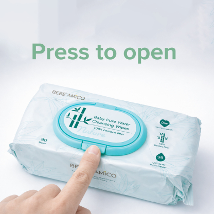 Baby Pure Water Cleansing Wipes - 100% Bamboo Fibre (80pcs/pk)[Exp: Oct 2027]