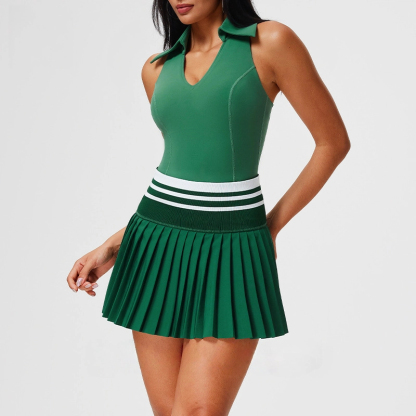 Casual short skirt vest running fitness yoga tennis suit set