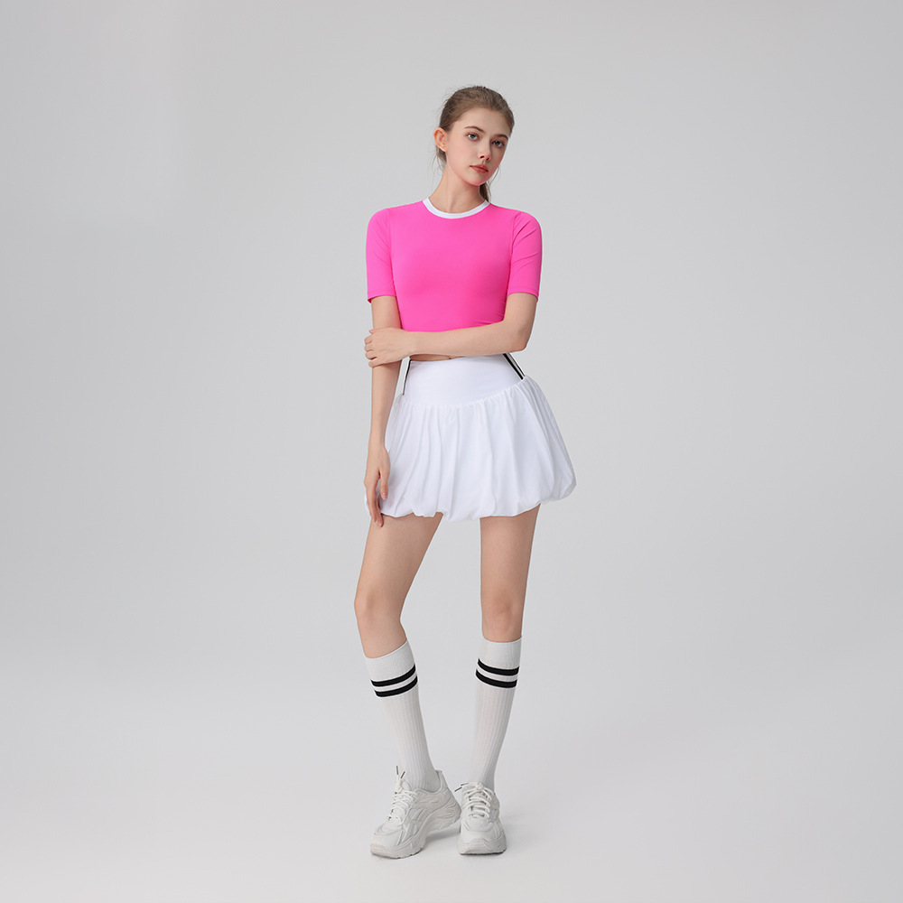 High-waisted bud moisture-wicking golf tennis skirt