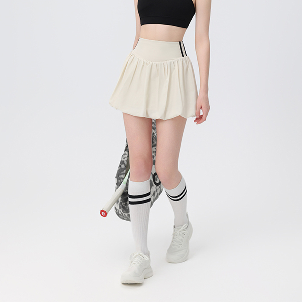 High-waisted bud moisture-wicking golf tennis skirt