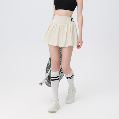 High-waisted bud moisture-wicking golf tennis skirt