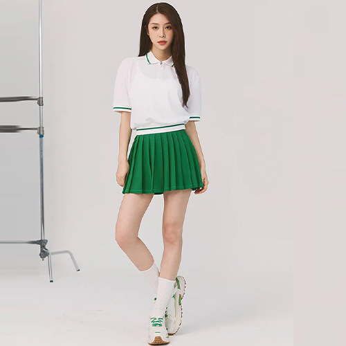 Casual contrast thread sport tennis golf short sleeves