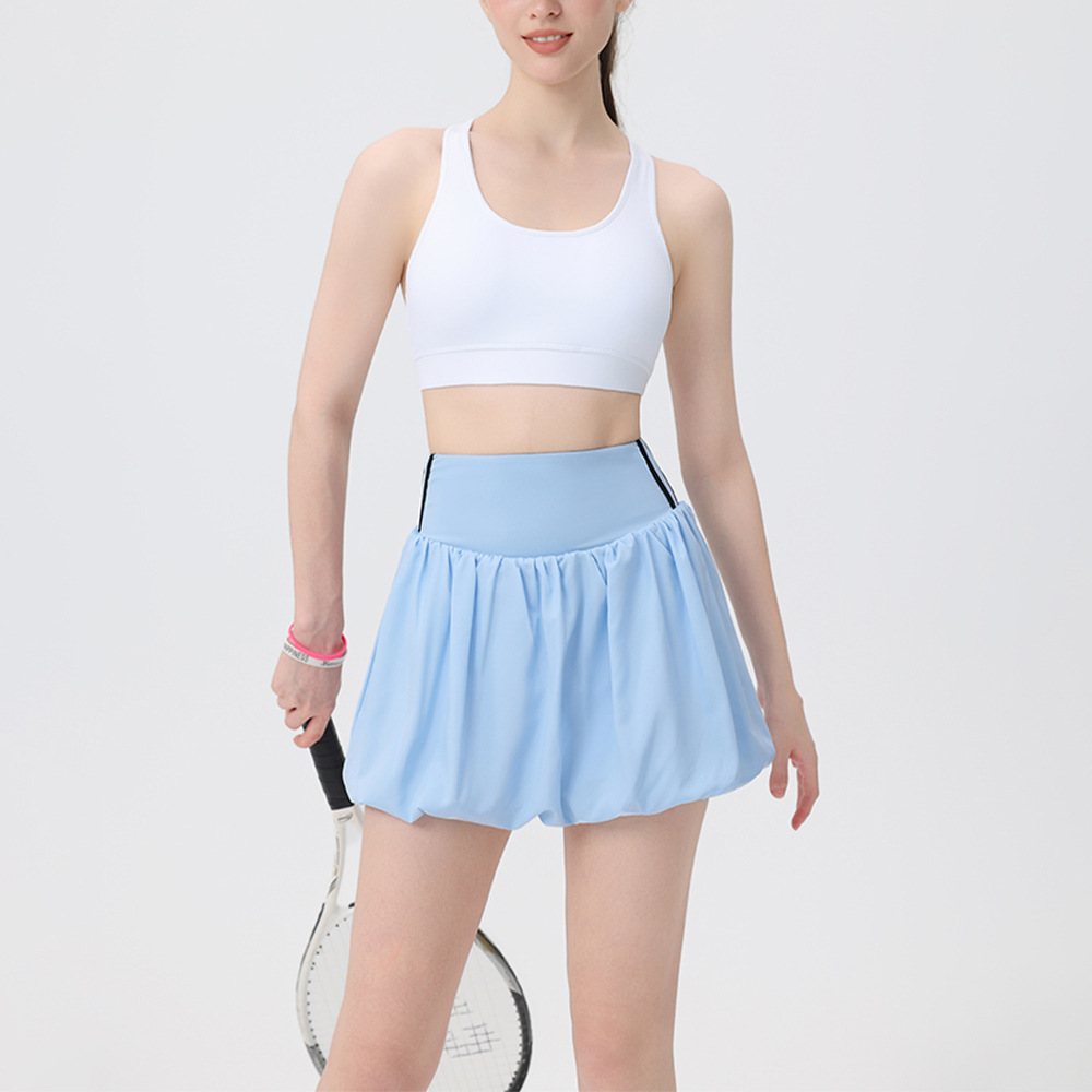 High-waisted bud moisture-wicking golf tennis skirt