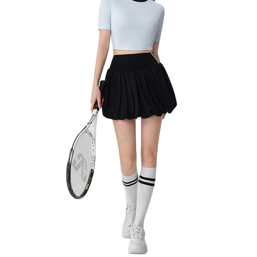 High-waisted bud moisture-wicking golf tennis skirt