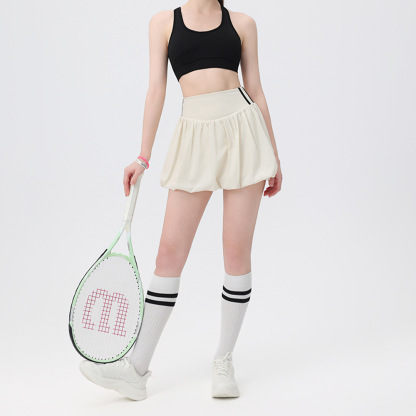 High-waisted bud moisture-wicking golf tennis skirt
