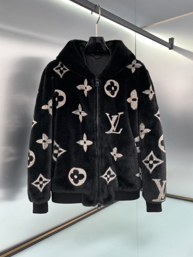 ルイ・ヴィトン「Louis Vuitton」 ウール エンブロイダリー ベースボール ジャケット