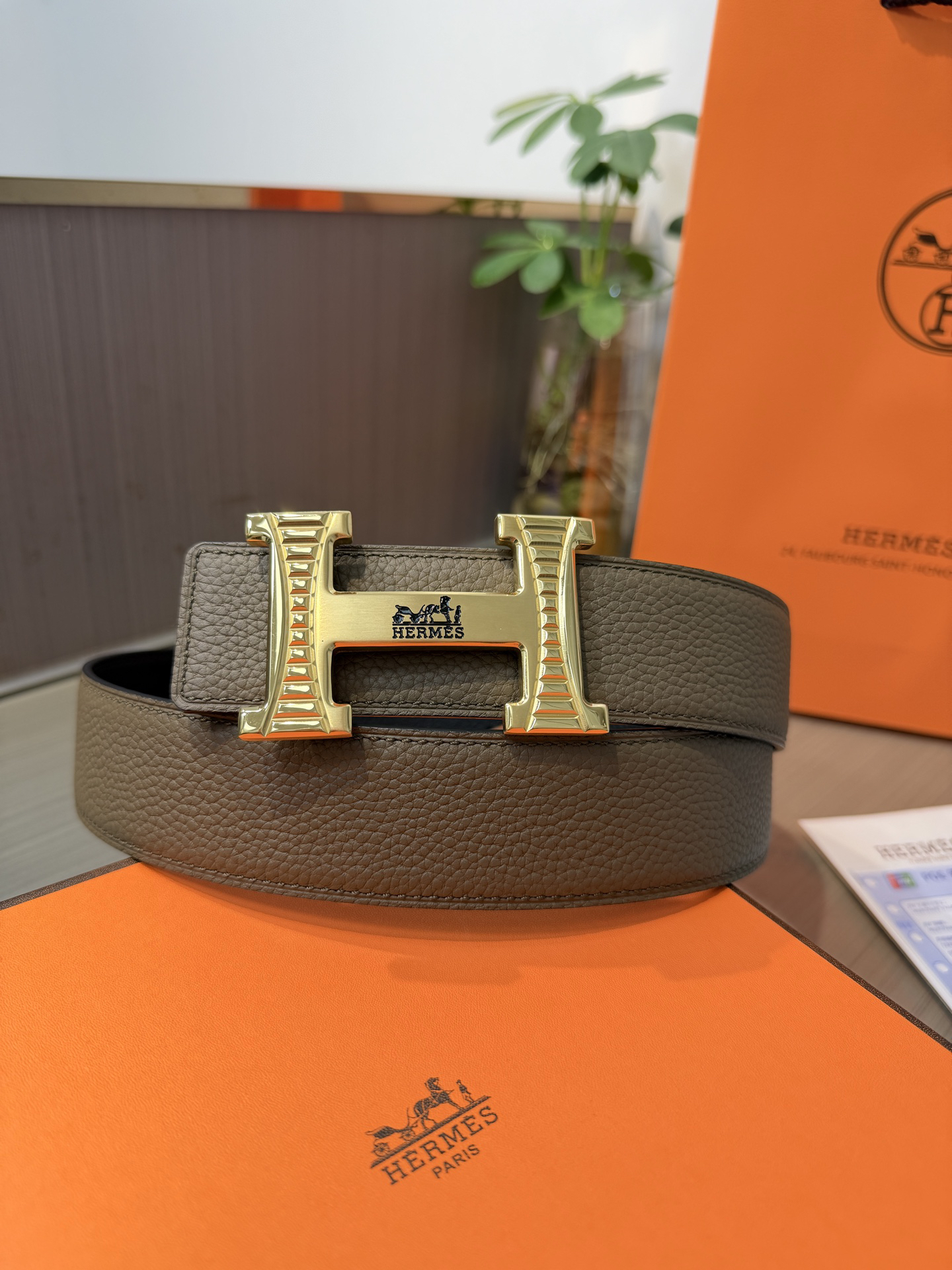 【限定入荷】Hermès フレンチ紳士ベルト「全長約 100cm」