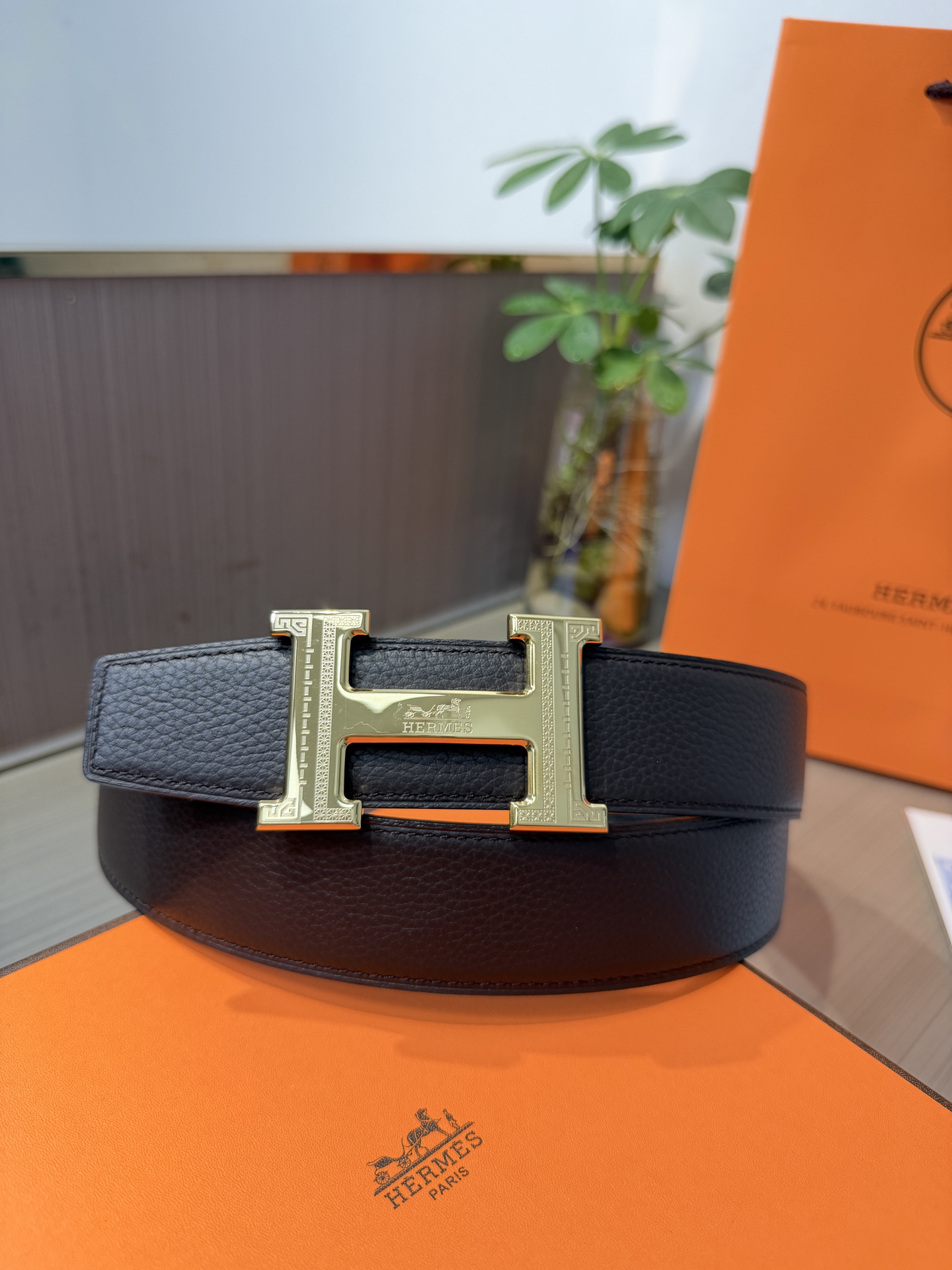 【限定入荷】Hermès フレンチ紳士ベルト「全長約 100cm」