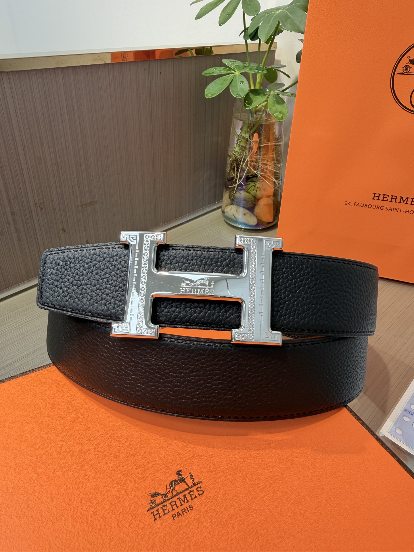【限定入荷】Hermès フレンチ紳士ベルト「全長約 100cm」