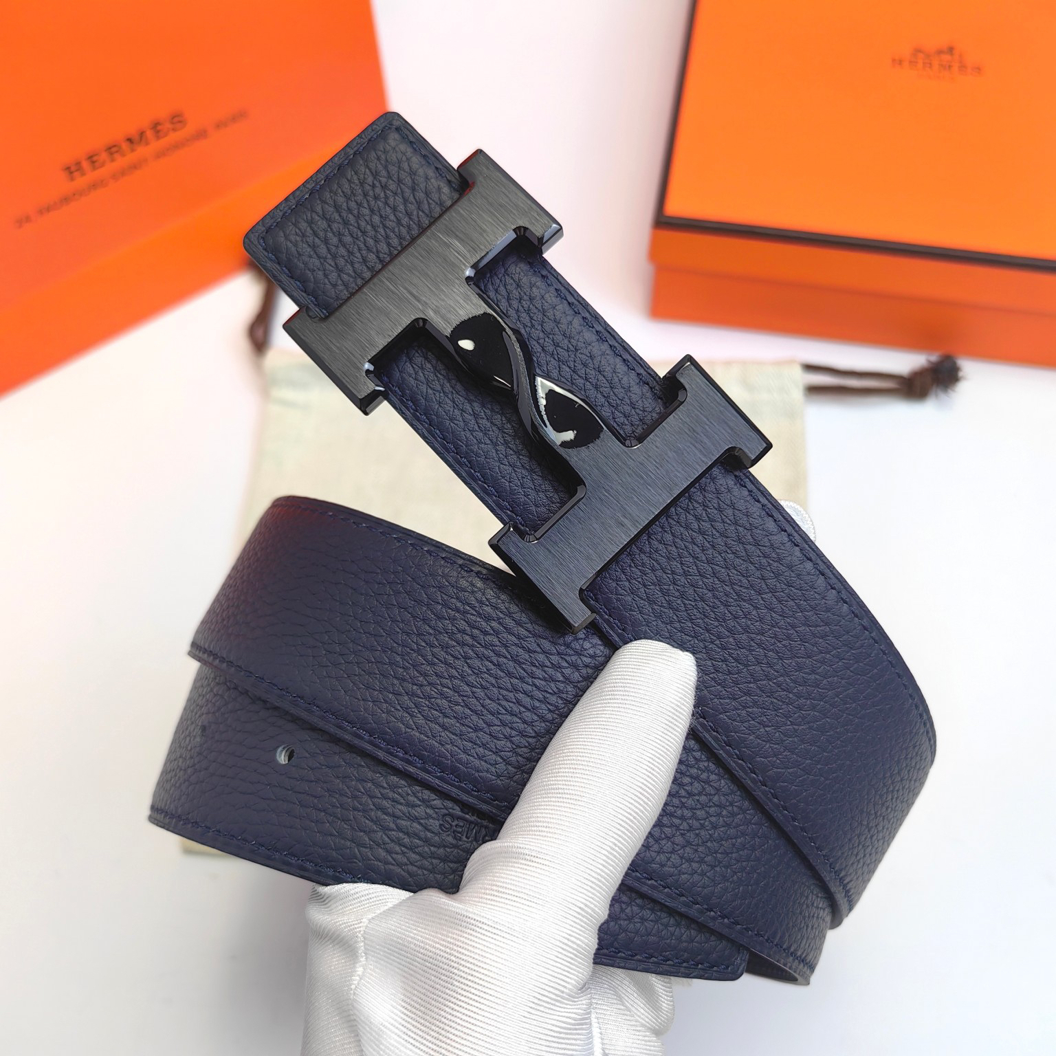 【限定入荷】Hermès フレンチ紳士ベルト「全長約 100cm」