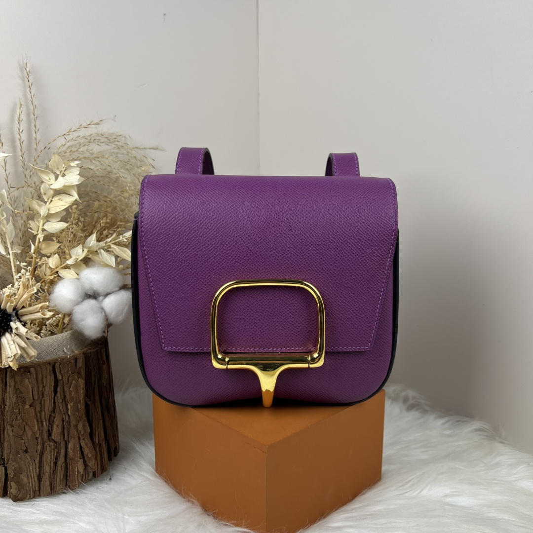 【厳選新入荷】エルメス Della Cavalleria Mini サドル金具クロスボディバッグ「乗馬モチーフ本革ショルダー」