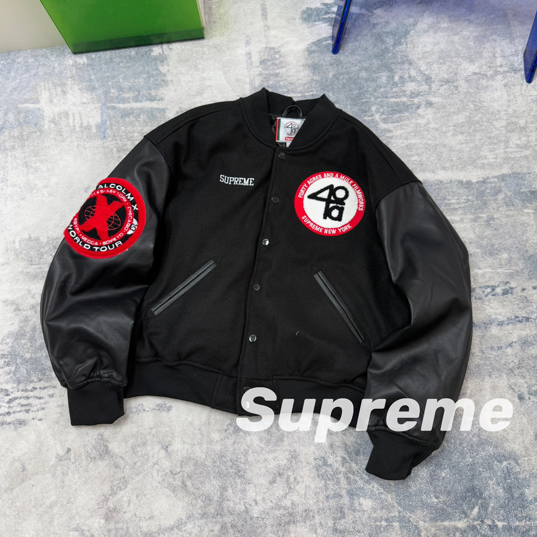 Supreme/40 Acres メルカムX ヴァーシティジャケット