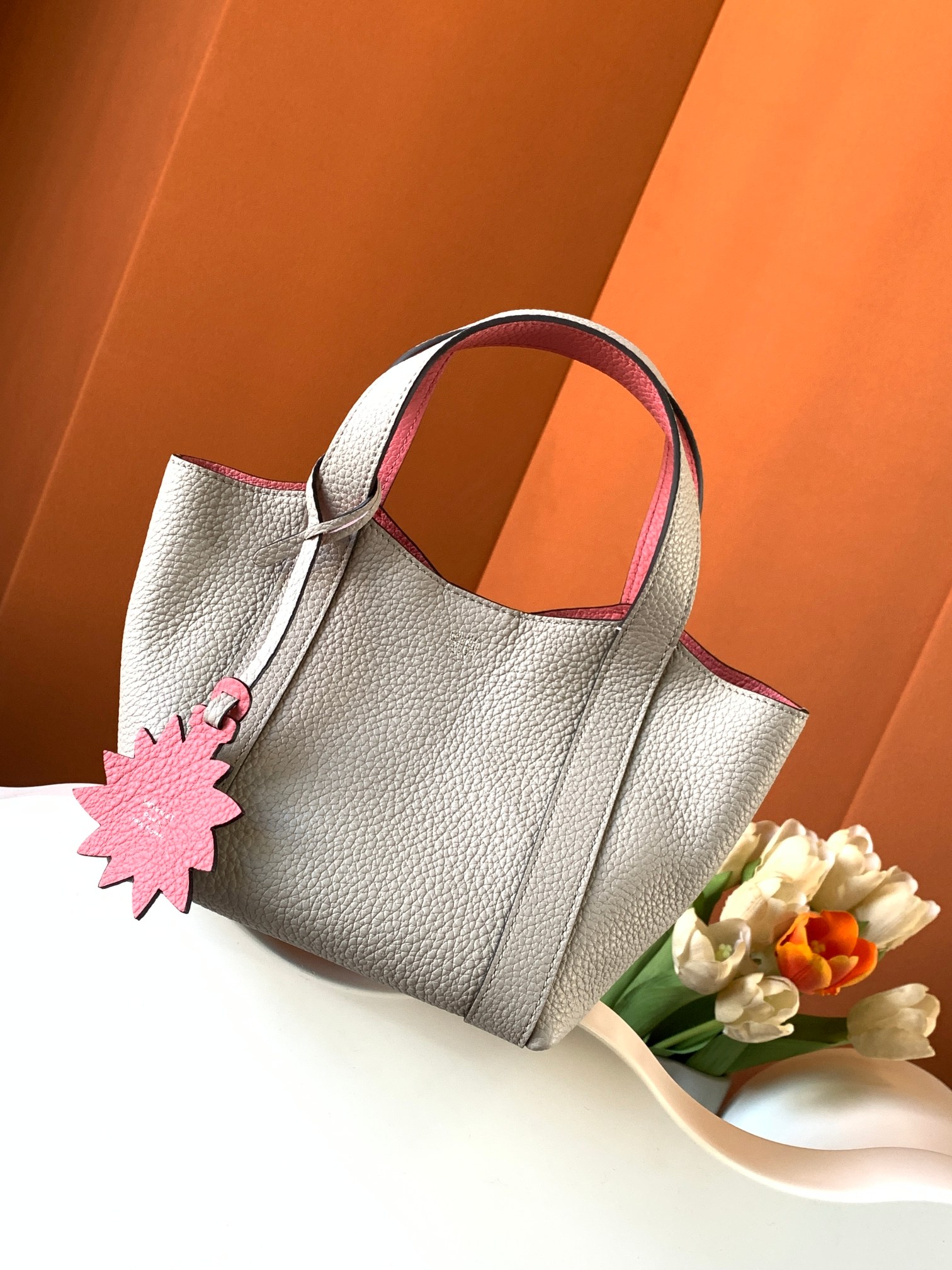 モイナ「Moynat」Duo Tote BB レザートートバッグ