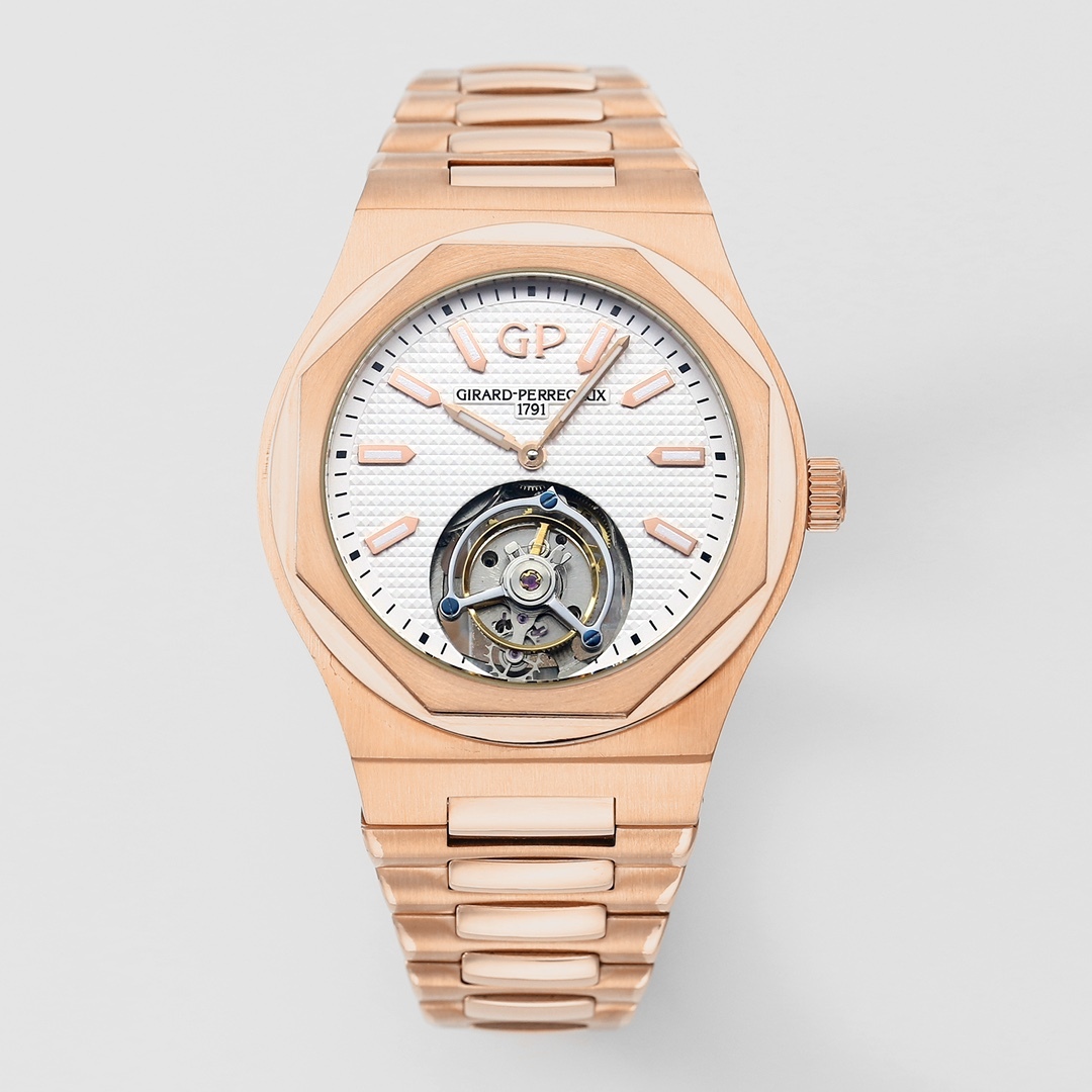 ジラール・ペルゴ「Girard-Perregaux」ラウレアート クロノグラフ トゥールビヨン 腕時計42MM