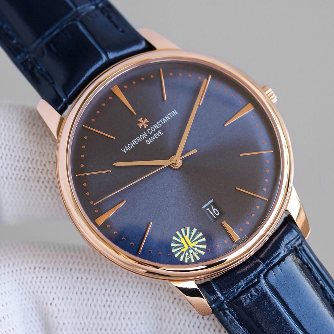 ヴァシュロン・コンスタンタン「Vacheron Constantin」蓝ガラス メンズウォッチ40MM