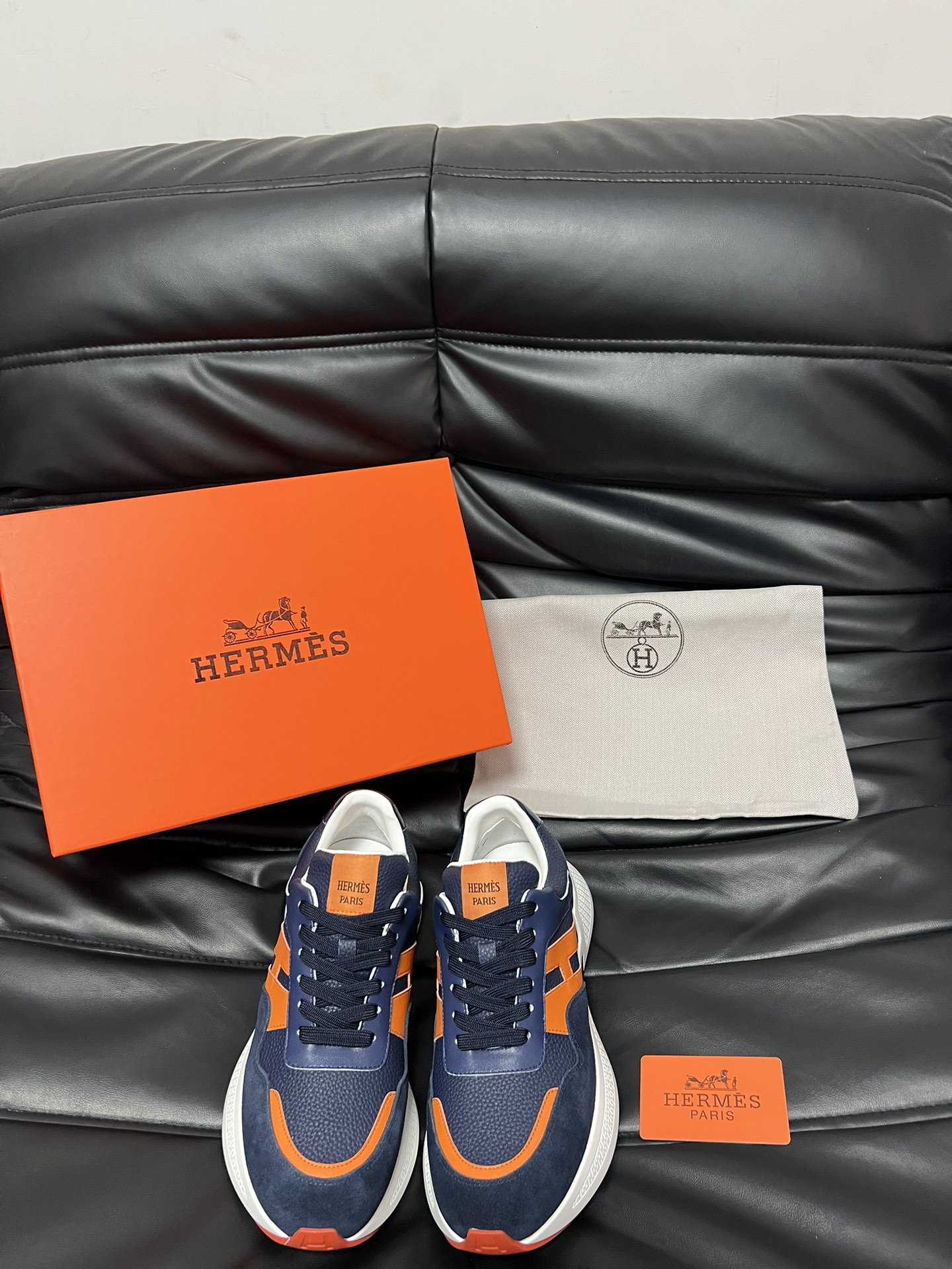 エルメス［Hermès］ デュアルレザー カジュアルシューズ