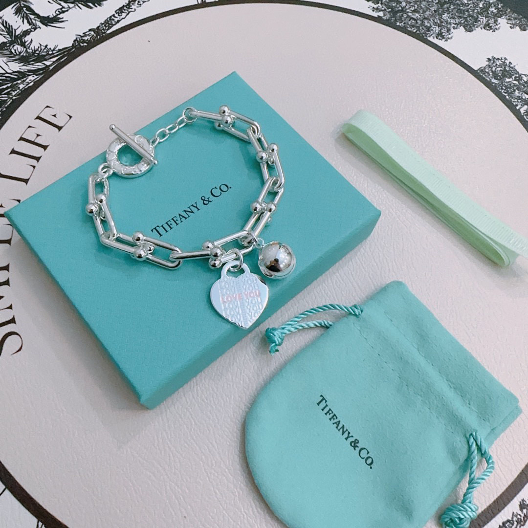 ティファニー「Tiffany & Co.」ポリッシュドシルバーリンク ブレスレット