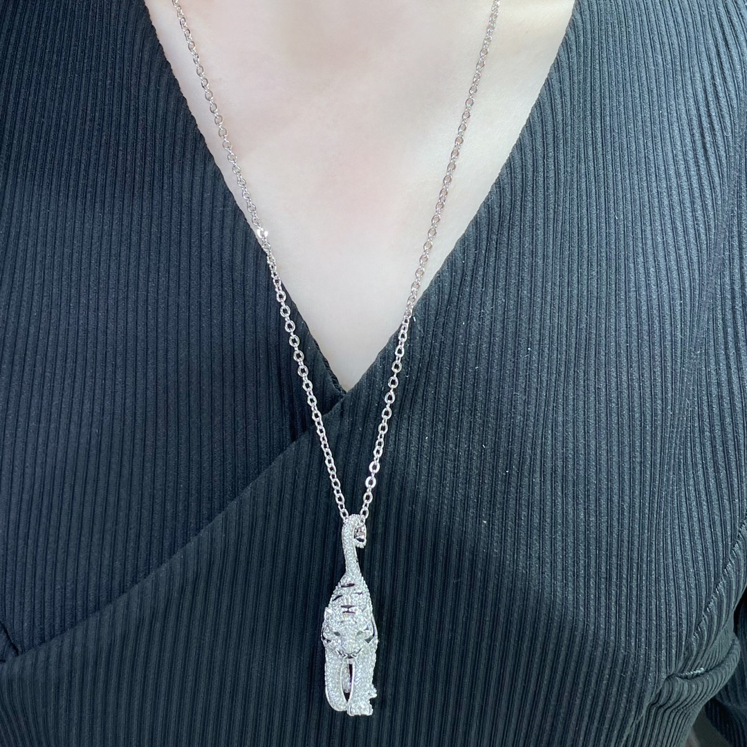 カルティエ「Cartier」パンテール オブ カルティア フルダイヤモンド ネックレス