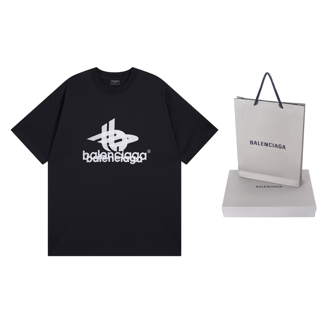 バレンシアガ「Balenciaga」2024ファントムダブルロゴプリントTシャツ