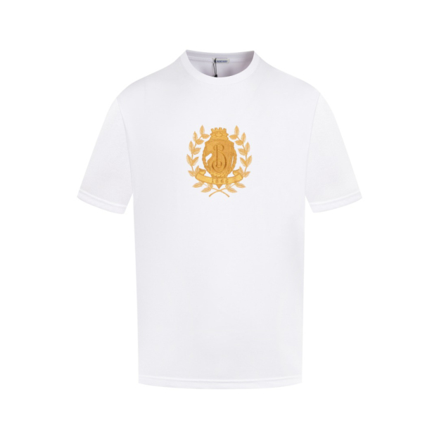 バーバリー「Burberry」ゴールドリーフ ロゴ クルーネック Tシャツ