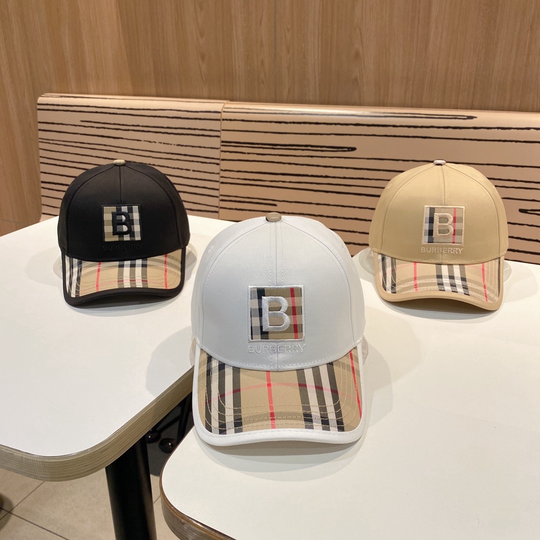 バーバリー「Burberry」コリアン ブリティッシュ スタイル ベースボールキャップ