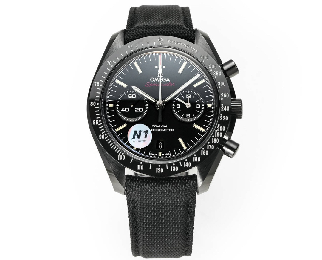 オメガ「Omega」‌N1ファクトリー  月の暗面シリーズ クロノグラフ腕時計44.25mm
