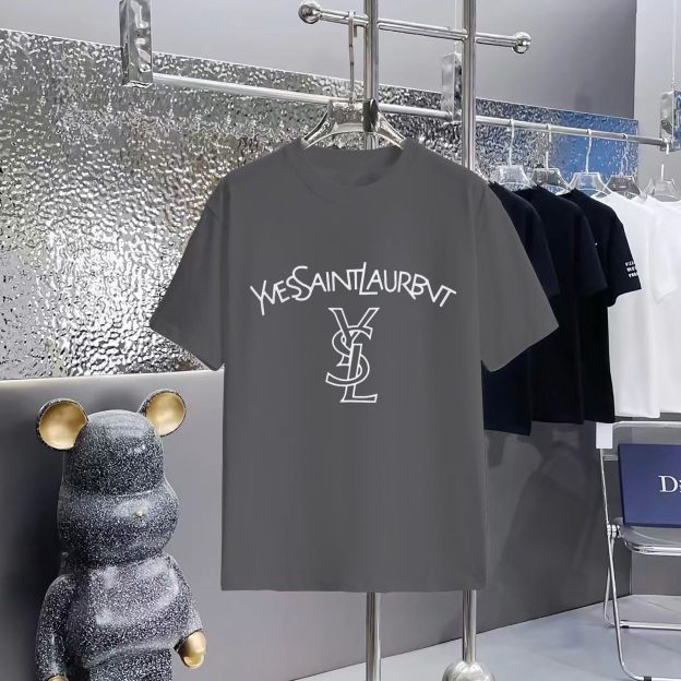 サンローラン「Saint Laurent」グラフィックプリント クルーネックTシャツ