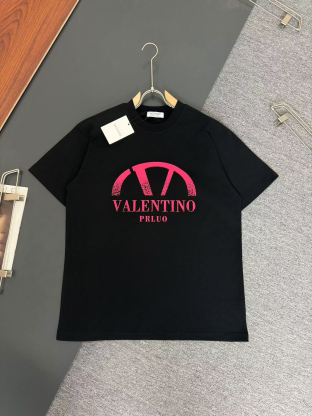 ヴァレンティノ「Valentino」‌2025 サマーコレクション ラウンドネック プリント ショートスリーブTシャツ