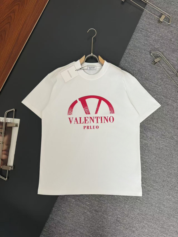 ヴァレンティノ「Valentino」‌2025 サマーコレクション ラウンドネック プリント ショートスリーブTシャツ