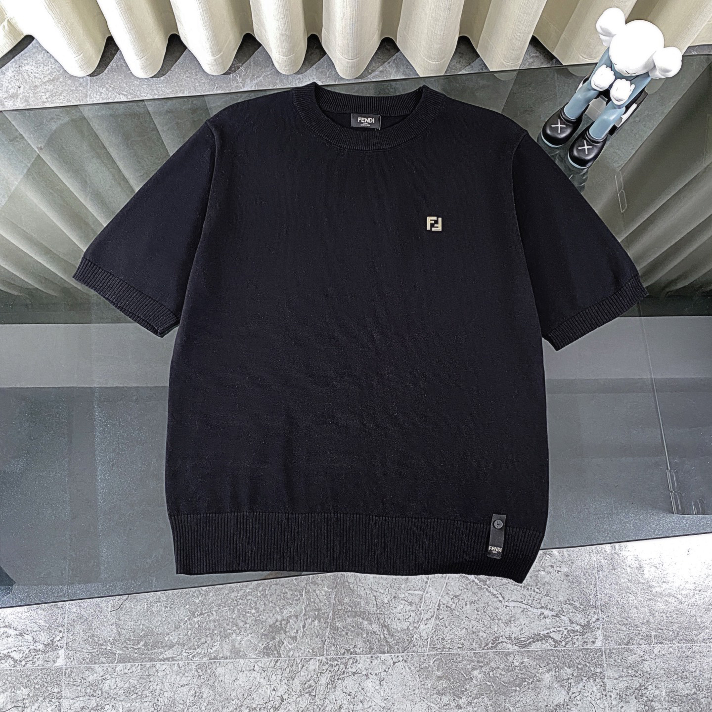 フェンディ「Fendi」2025SS サマーコレクション メンズ ラウンドネック ニット ショートスリーブ