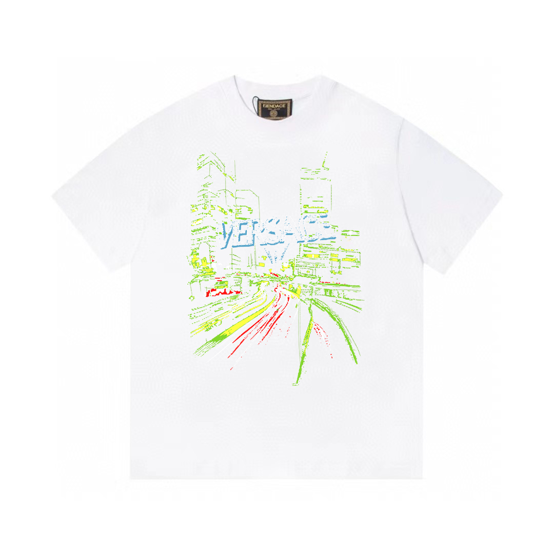 ヴェルサーチ「Versace」2024SS プレミアム プリントTシャツ