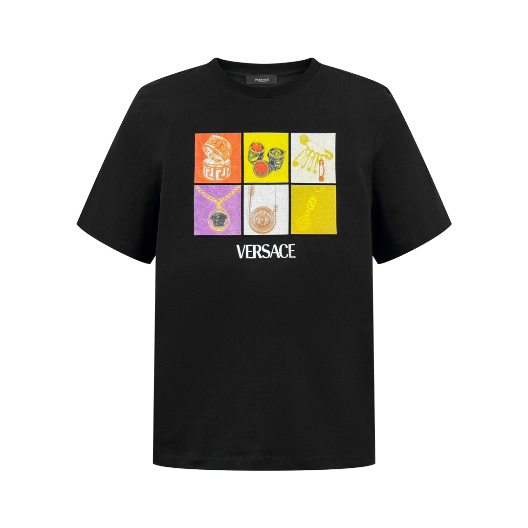 ヴェルサーチ「Versace」シグネチャー プリントTシャツ