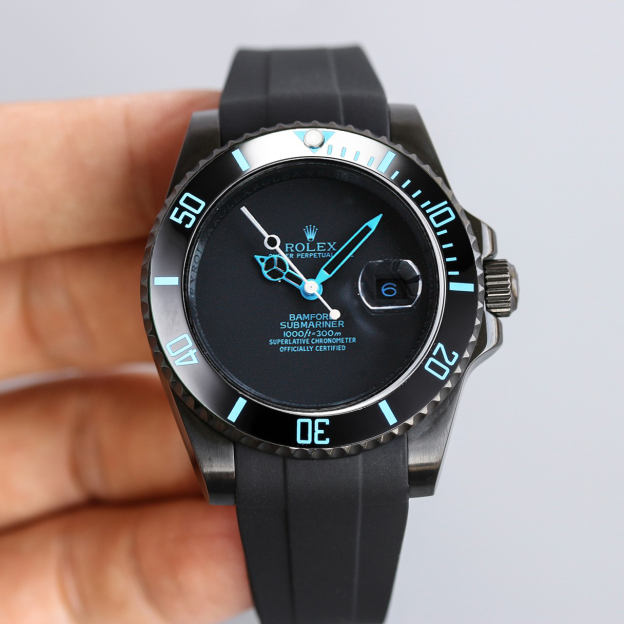 ロレックス「Rolex」カーボンブラック鋼皇時計40mm