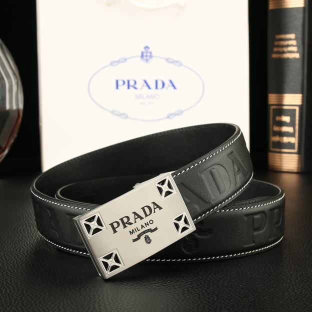 プラダ「Prada」メンズ オートマチック レザーベルト100CM