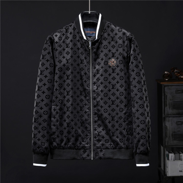 ルイ・ヴィトン「Louis Vuitton」2024秋冬 クラシックロゴ ラウンドネックジャケット メンズアウター