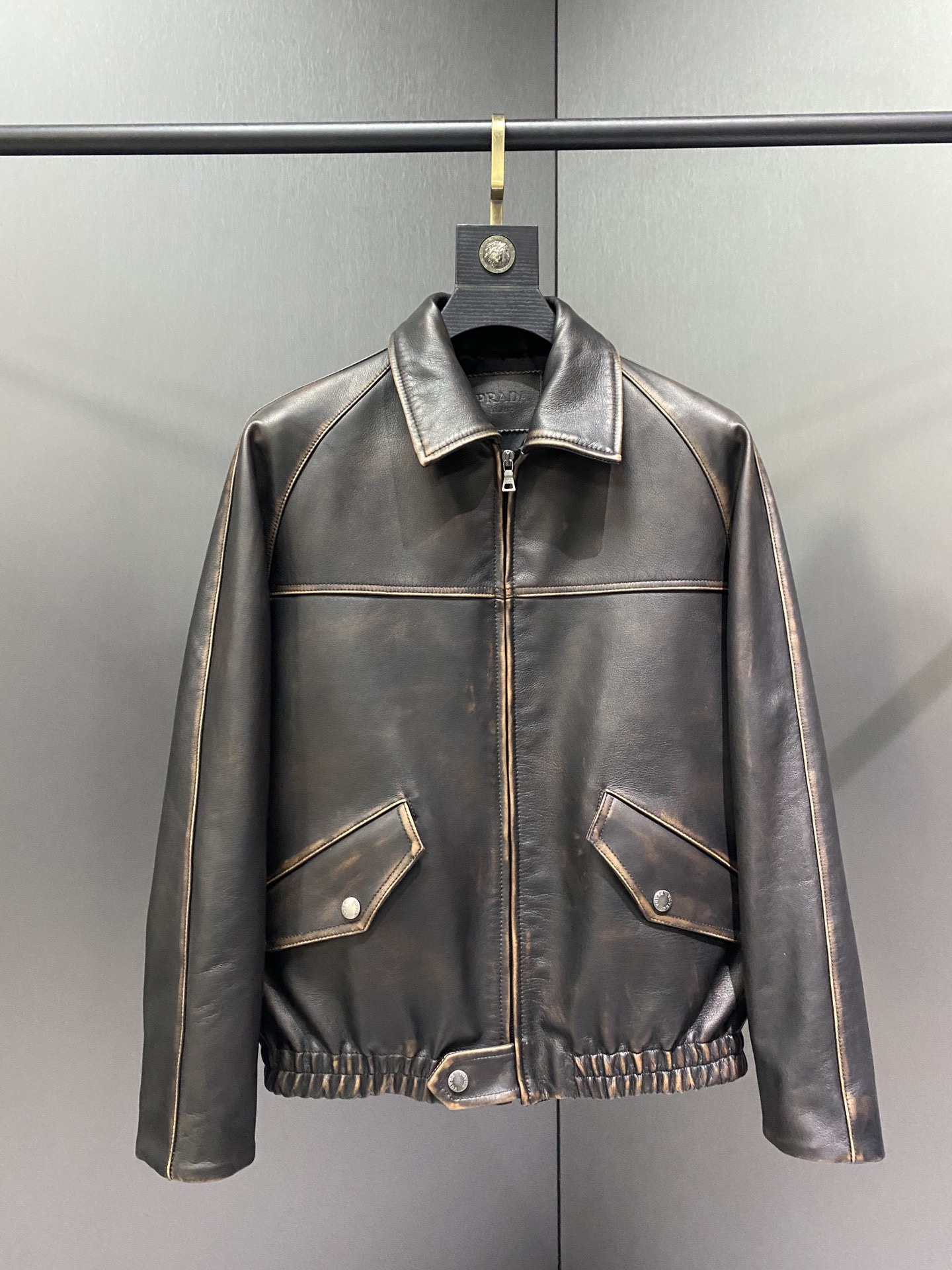 プラダ「Prada」秋冬新作 メンズヘッドレザージャケット