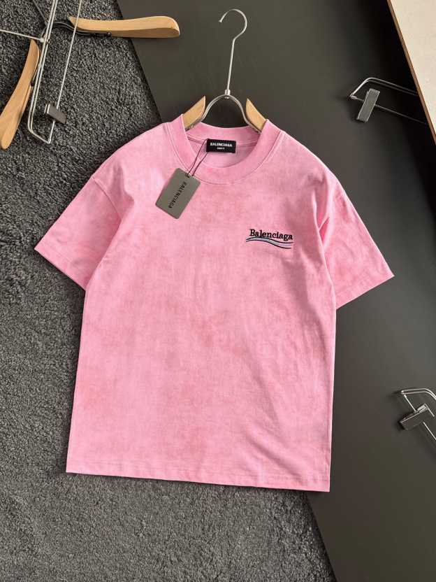 バレンシアガ「Balenciaga」ウェーブ コーラ レター エンブロイダリー Tシャツ