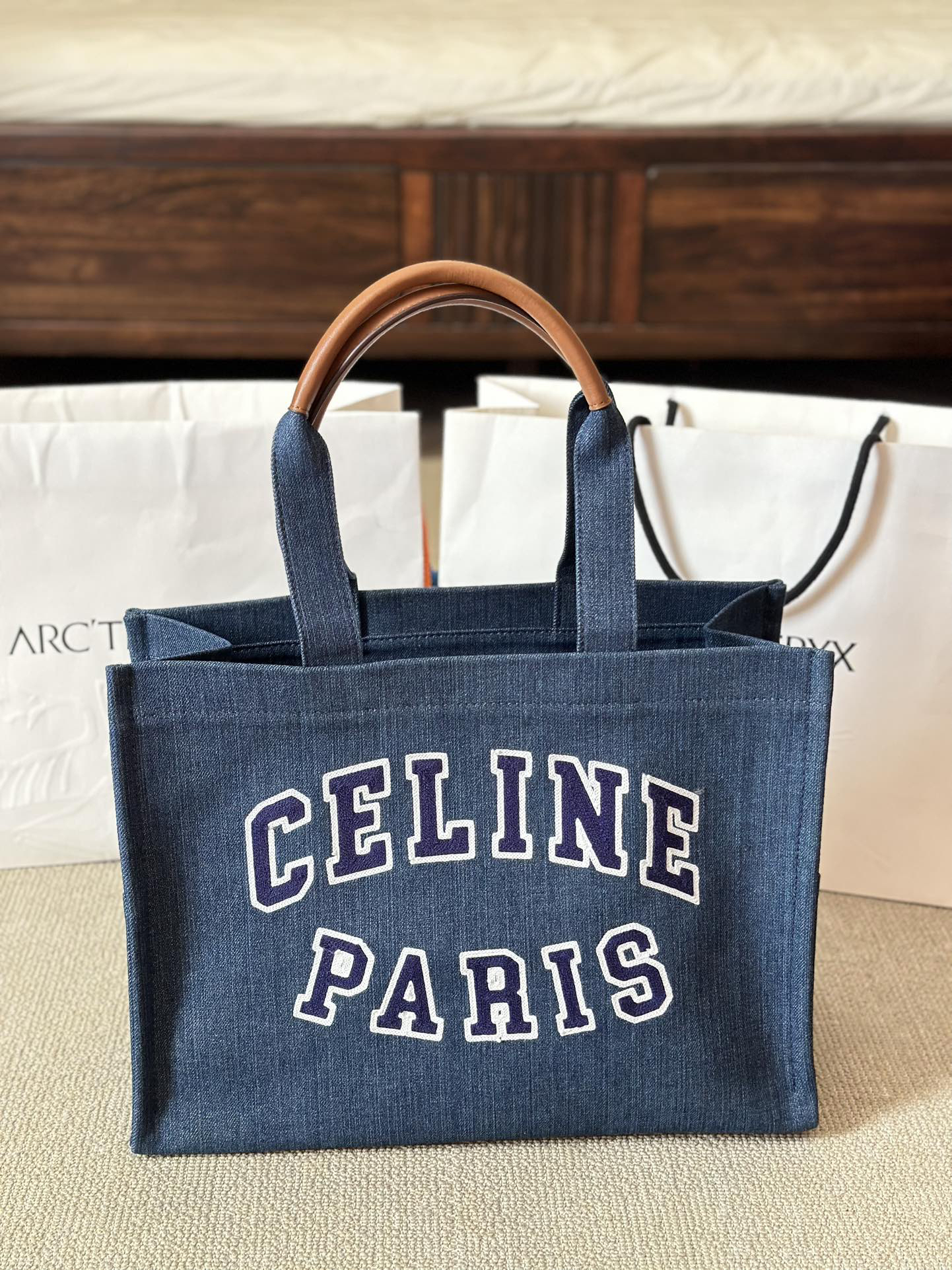 セリーヌ「Celine」DENIM TRIOMPHE トートバッグ