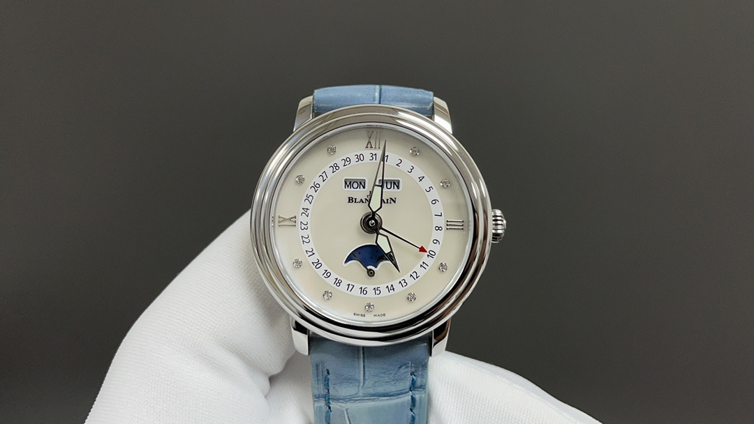 ブランパン「Blancpain」ヴィルレ レディース ムーンフェイズ＆コンプリートカレンダー腕時計35MM