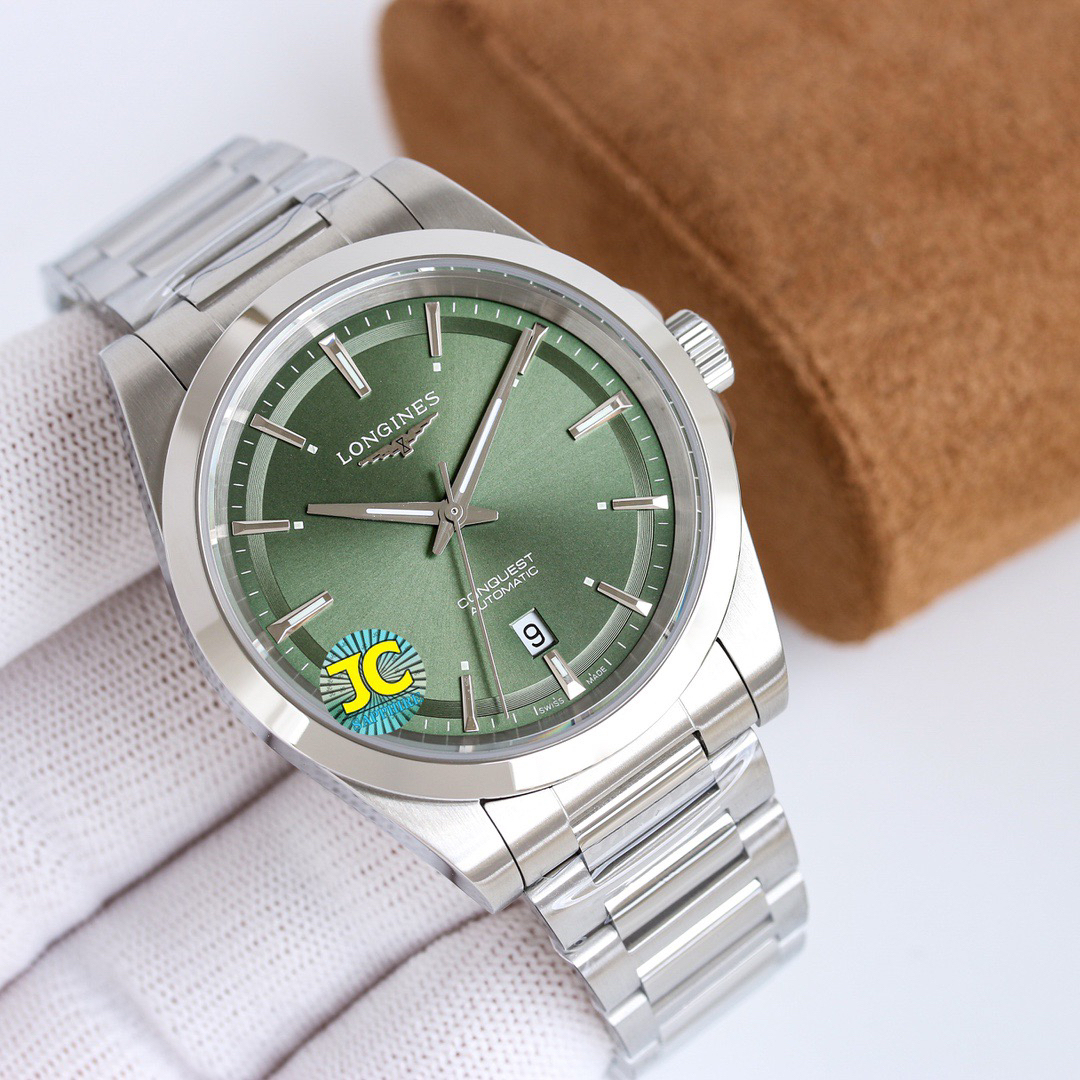 ロンジン「Longines」Conquestステンレススチール メンズウォッチ41MM